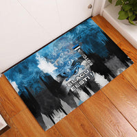 Estonia Elagu Eesti Lions Rubber Doormat Watercolor Splash Flag Heraldic