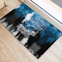 Estonia Elagu Eesti Lions Rubber Doormat Watercolor Splash Flag Heraldic
