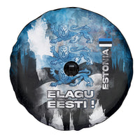 Estonia Elagu Eesti Lions Spare Tire Cover Watercolor Splash Flag Heraldic