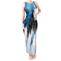 Estonia Elagu Eesti Lions Tank Maxi Dress Watercolor Splash Flag Heraldic