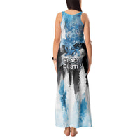 Estonia Elagu Eesti Lions Tank Maxi Dress Watercolor Splash Flag Heraldic