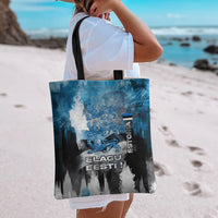 Estonia Elagu Eesti Lions Tote Bag Watercolor Splash Flag Heraldic