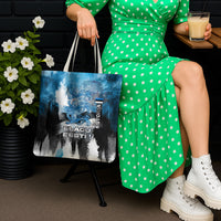 Estonia Elagu Eesti Lions Tote Bag Watercolor Splash Flag Heraldic