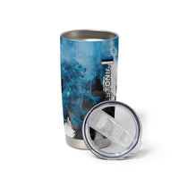 Estonia Elagu Eesti Lions Tumbler Cup Watercolor Splash Flag Heraldic