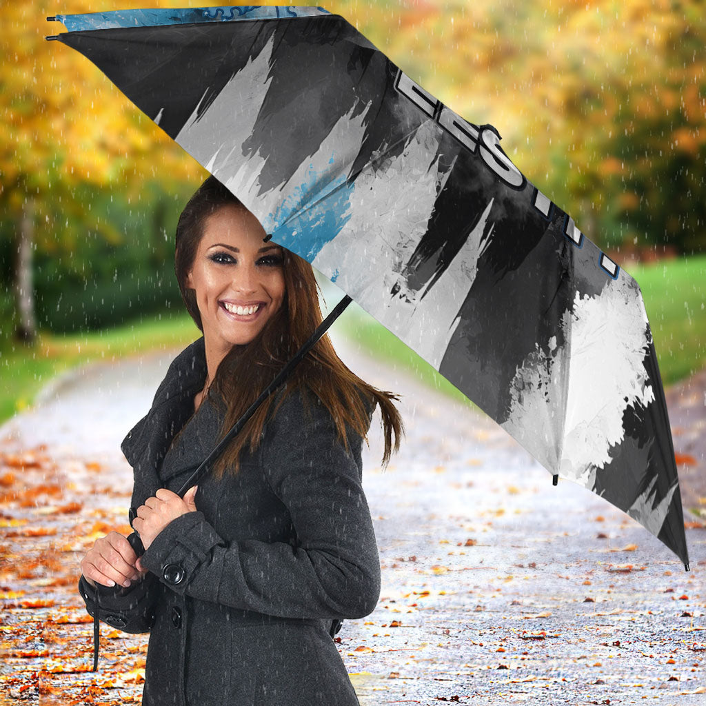 Estonia Elagu Eesti Lions Umbrella Watercolor Splash Flag Heraldic
