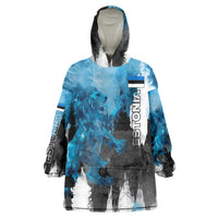 Estonia Elagu Eesti Lions Wearable Blanket Hoodie Watercolor Splash Flag Heraldic