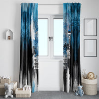 Estonia Elagu Eesti Lions Window Curtain Watercolor Splash Flag Heraldic