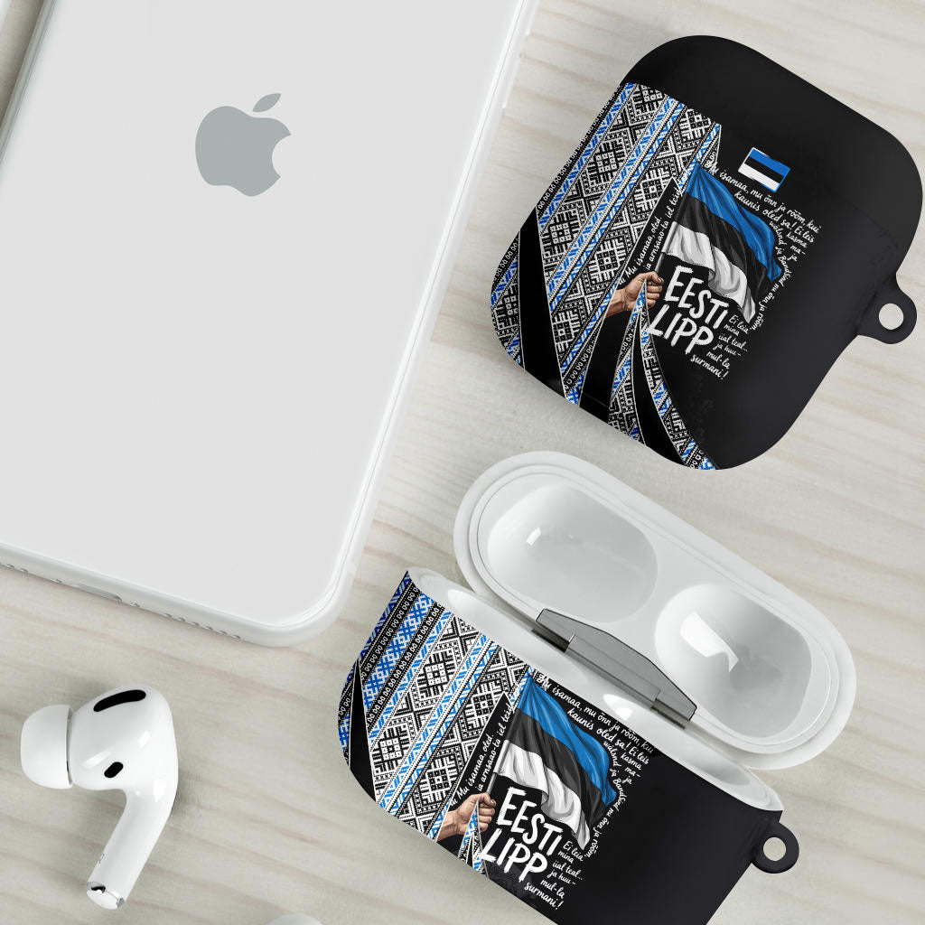 Estonia June 4 1884 Eesti Lipp AirPods Case Ethnic Traditional Folk Art Flag