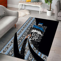 Estonia June 4 1884 Eesti Lipp Area Rug Ethnic Traditional Folk Art Flag
