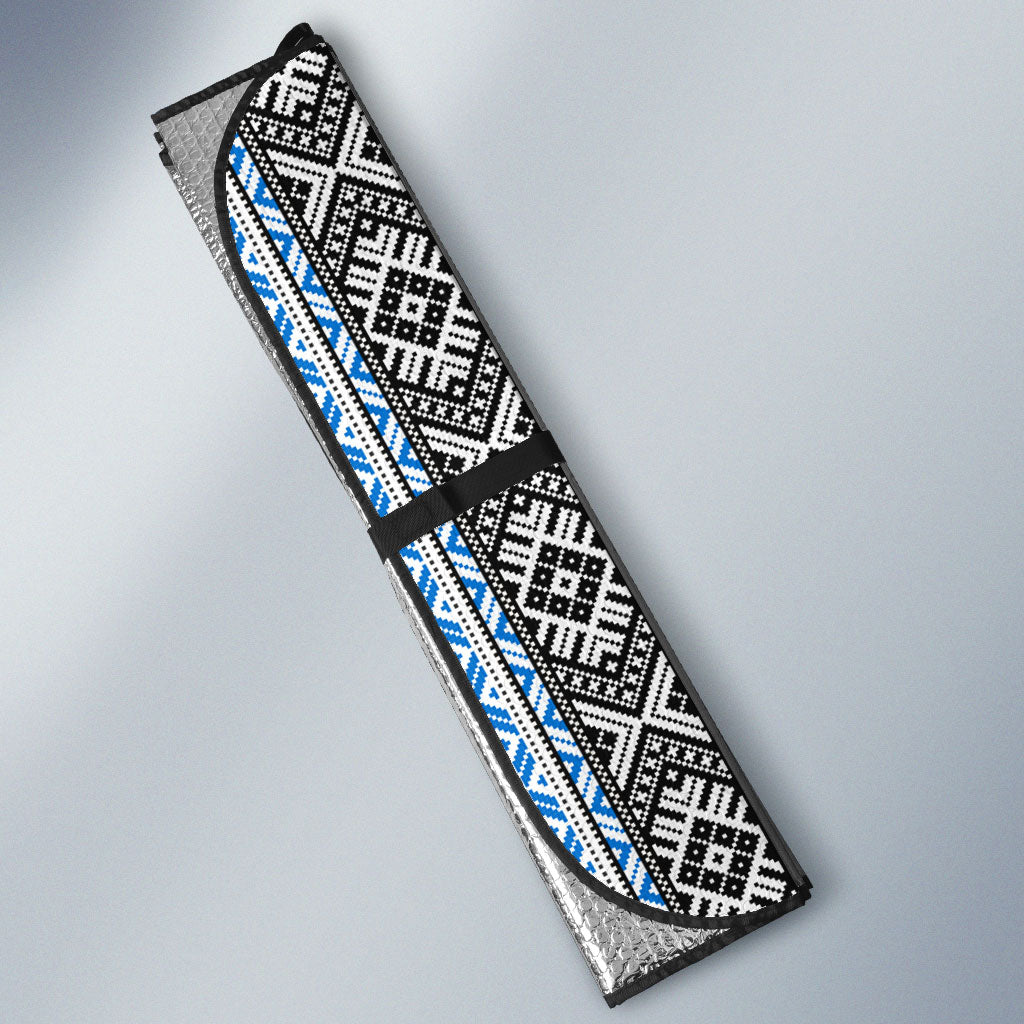 Estonia June 4 1884 Eesti Lipp Auto Sun Shade Ethnic Traditional Folk Art Flag