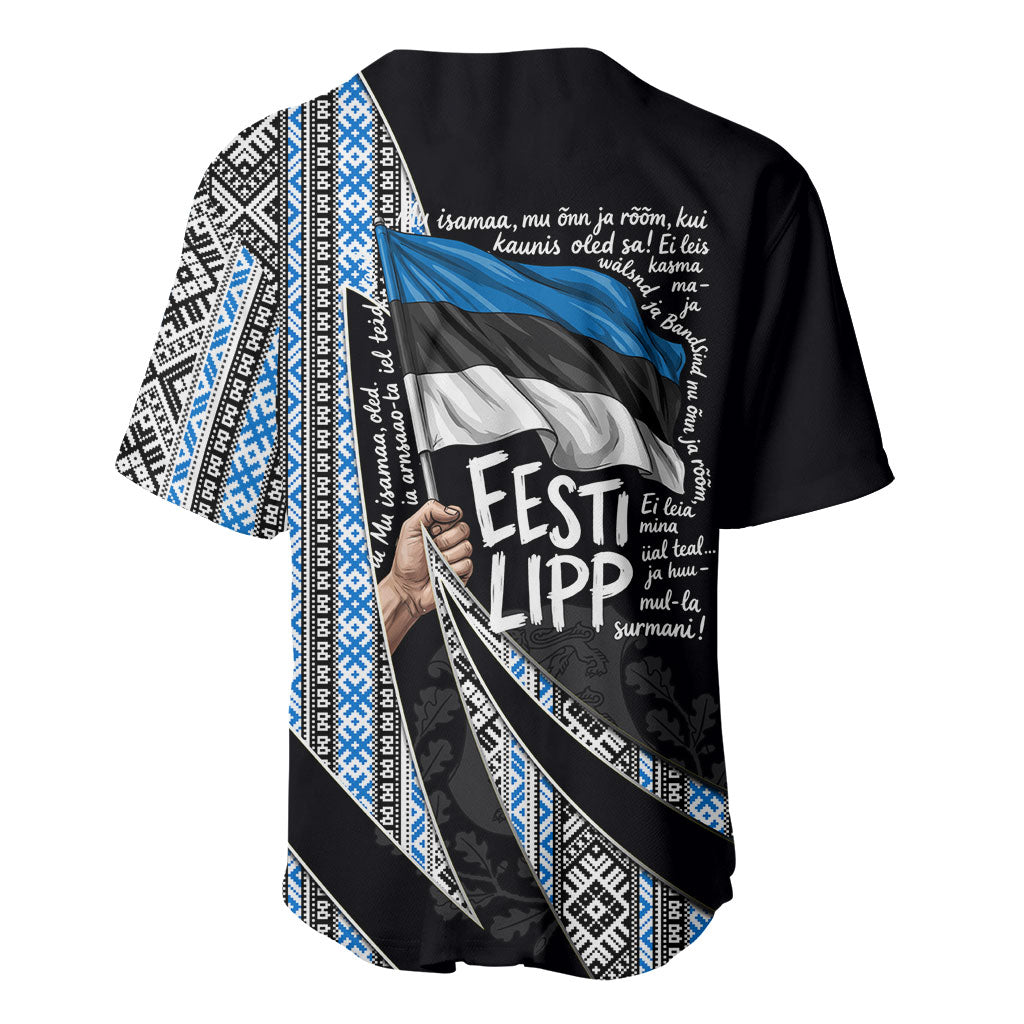 Estonia June 4 1884 Eesti Lipp Baseball Jersey Ethnic Traditional Folk Art Flag