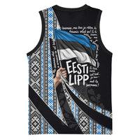 Estonia June 4 1884 Eesti Lipp Basketball Jersey Ethnic Traditional Folk Art Flag