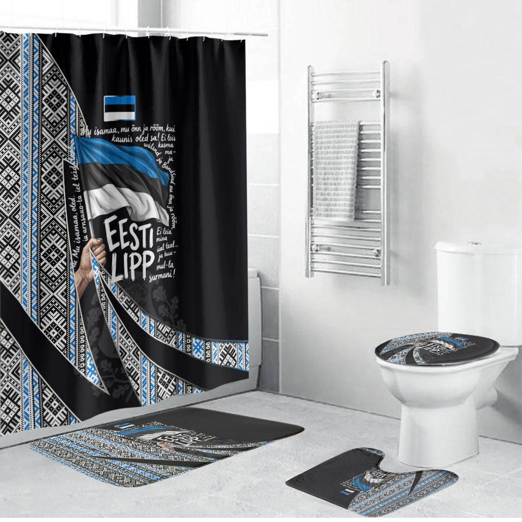 Estonia June 4 1884 Eesti Lipp Bathroom Set Ethnic Traditional Folk Art Flag