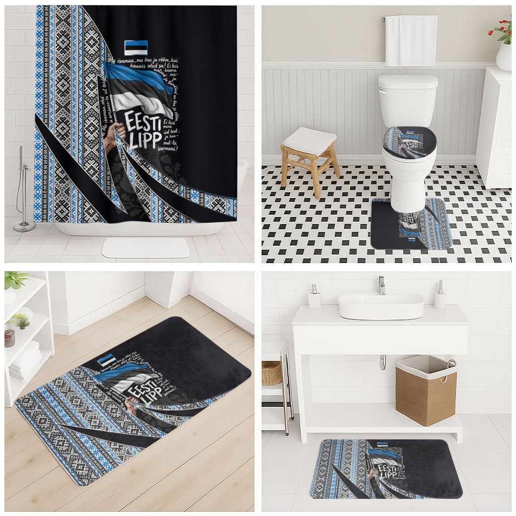 Estonia June 4 1884 Eesti Lipp Bathroom Set Ethnic Traditional Folk Art Flag