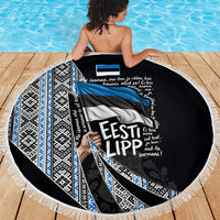 Estonia June 4 1884 Eesti Lipp Beach Blanket Ethnic Traditional Folk Art Flag