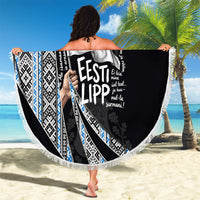 Estonia June 4 1884 Eesti Lipp Beach Blanket Ethnic Traditional Folk Art Flag