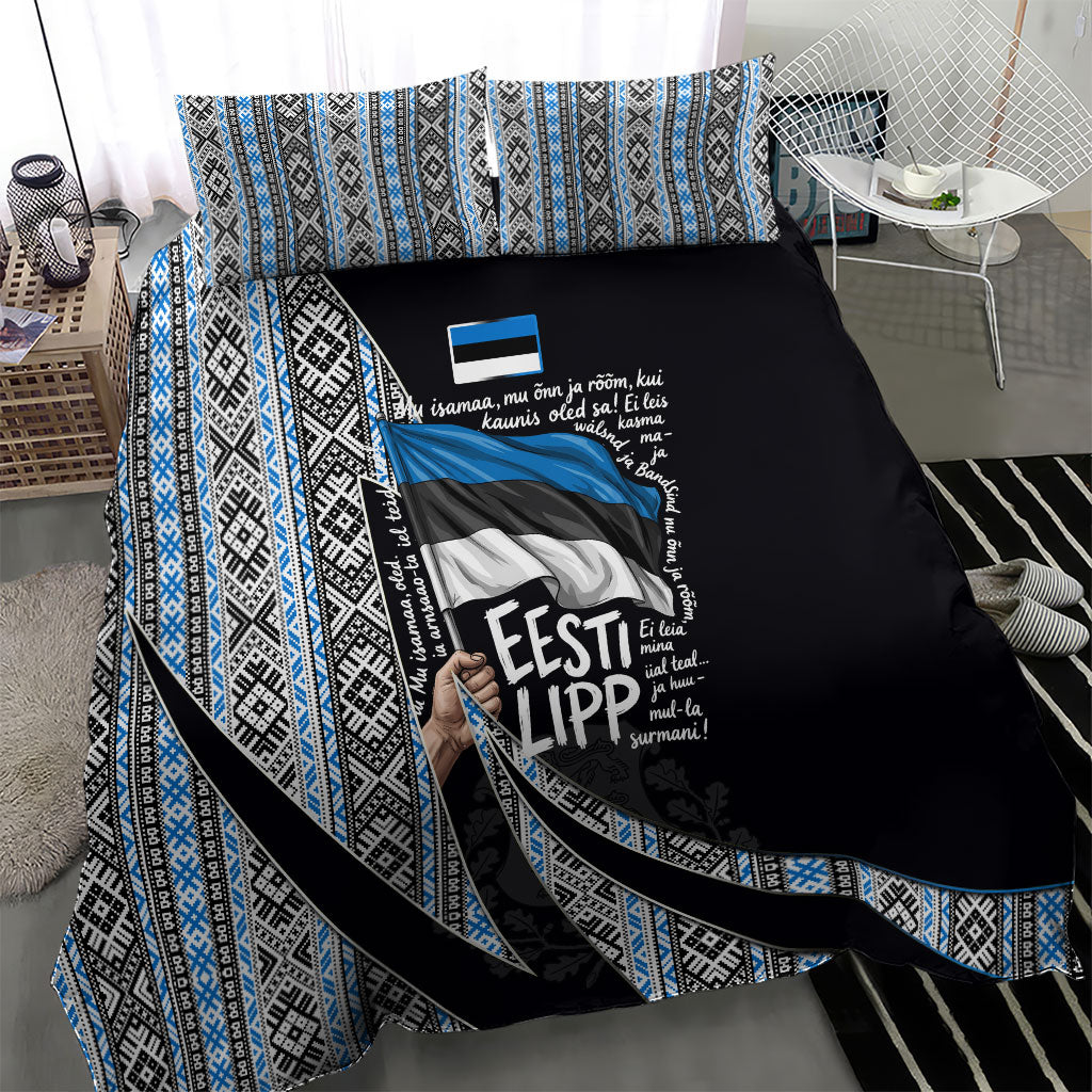 Estonia June 4 1884 Eesti Lipp Bedding Set Ethnic Traditional Folk Art Flag