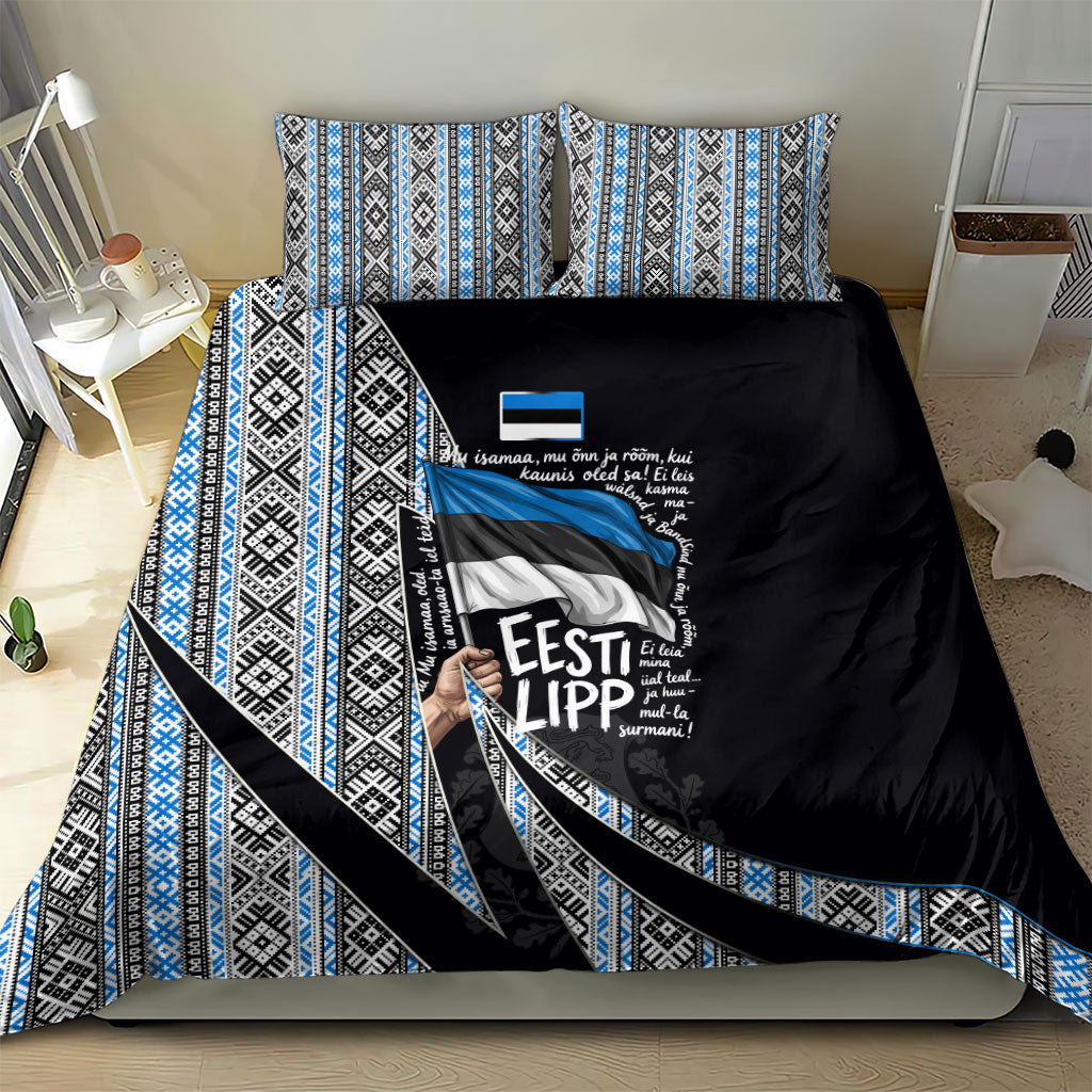 Estonia June 4 1884 Eesti Lipp Bedding Set Ethnic Traditional Folk Art Flag