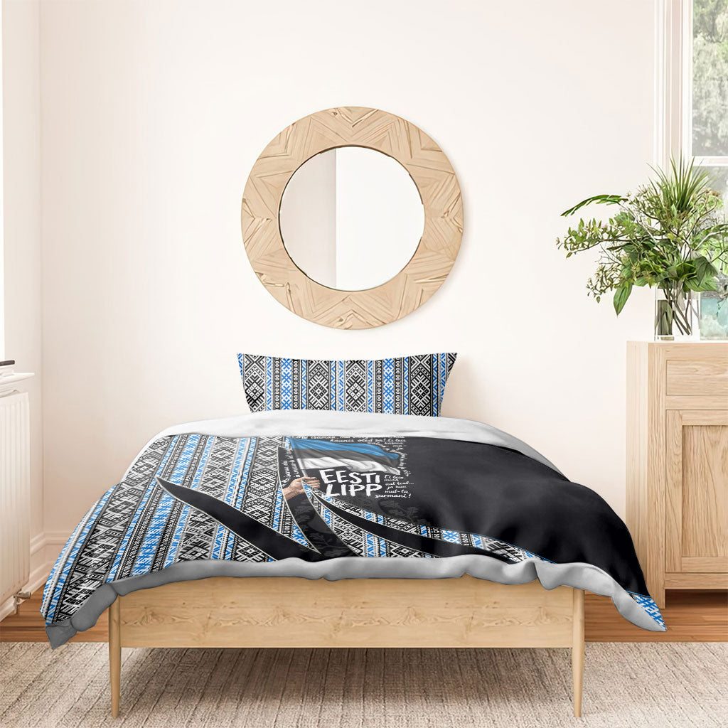 Estonia June 4 1884 Eesti Lipp Bedding Set Ethnic Traditional Folk Art Flag