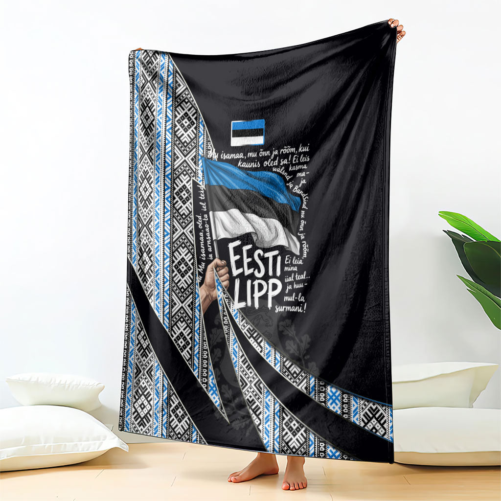 Estonia June 4 1884 Eesti Lipp Blanket Ethnic Traditional Folk Art Flag
