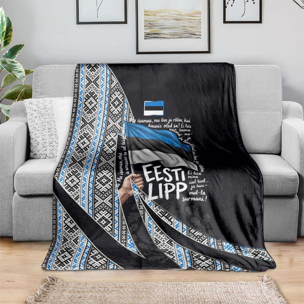 Estonia June 4 1884 Eesti Lipp Blanket Ethnic Traditional Folk Art Flag