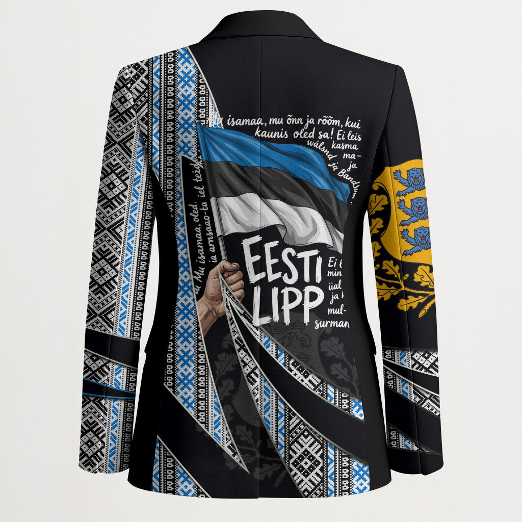 Estonia June 4 1884 Eesti Lipp Blazer Ethnic Traditional Folk Art Flag