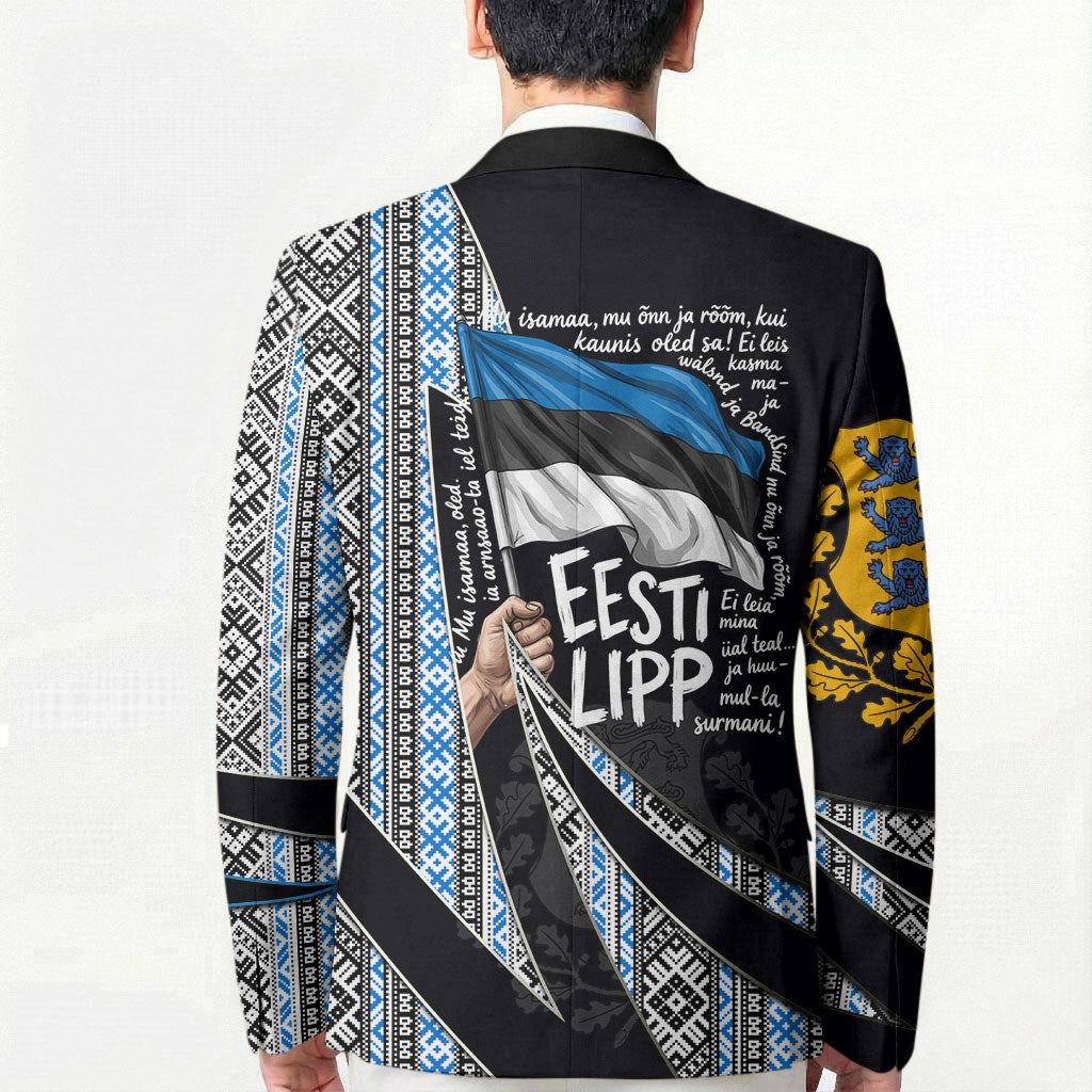 Estonia June 4 1884 Eesti Lipp Blazer Ethnic Traditional Folk Art Flag