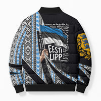 Estonia June 4 1884 Eesti Lipp Bomber Puffer Jacket Ethnic Traditional Folk Art Flag