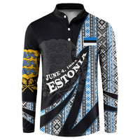 Estonia June 4 1884 Eesti Lipp Button Sweatshirt Ethnic Traditional Folk Art Flag