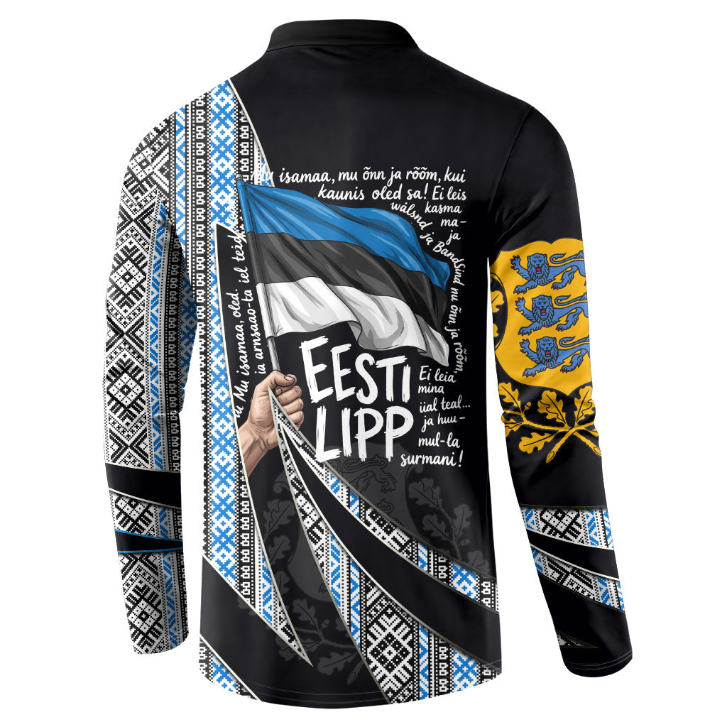 Estonia June 4 1884 Eesti Lipp Button Sweatshirt Ethnic Traditional Folk Art Flag