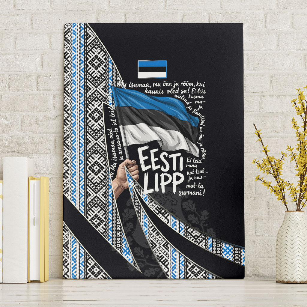Estonia June 4 1884 Eesti Lipp Canvas Wall Art Ethnic Traditional Folk Art Flag