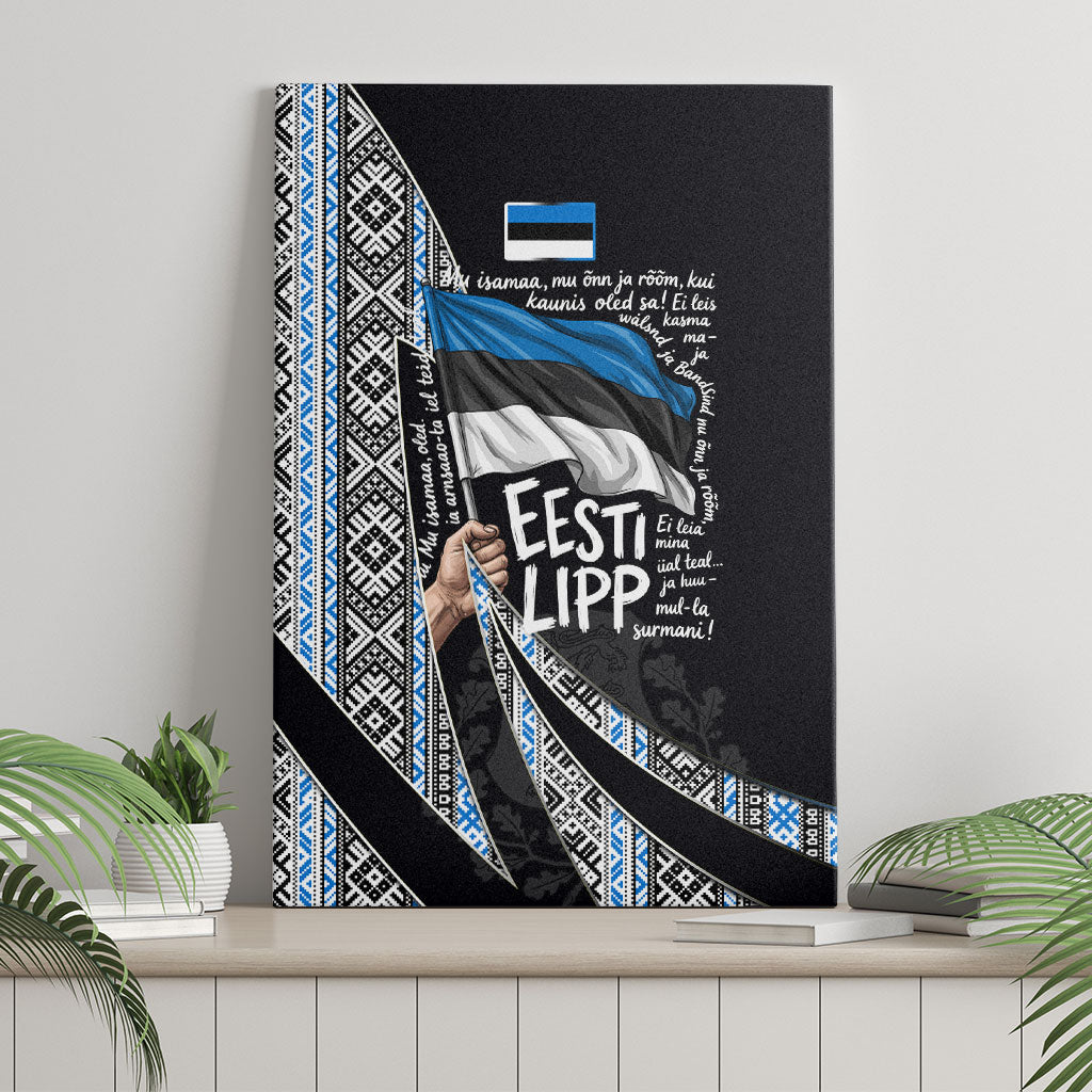 Estonia June 4 1884 Eesti Lipp Canvas Wall Art Ethnic Traditional Folk Art Flag