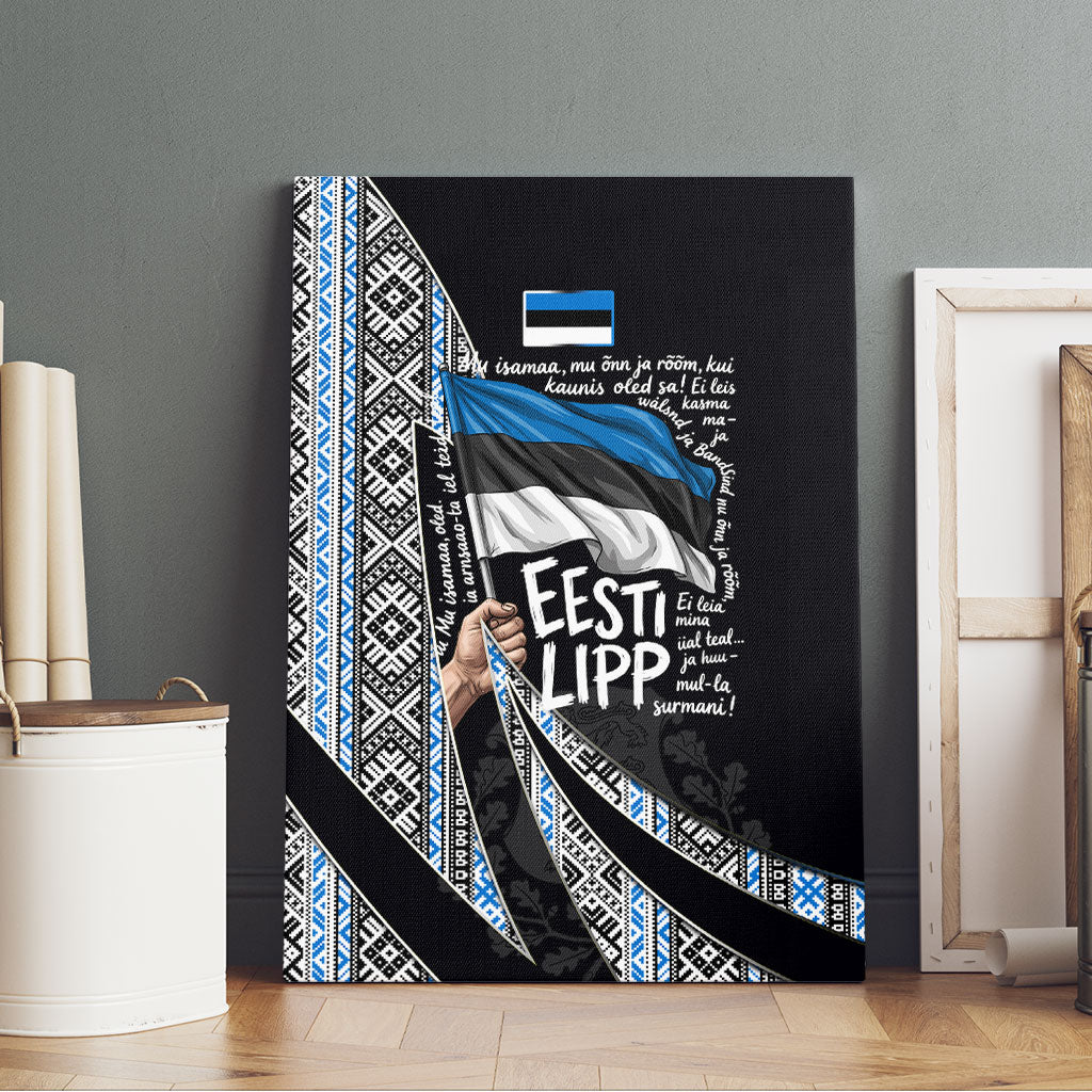 Estonia June 4 1884 Eesti Lipp Canvas Wall Art Ethnic Traditional Folk Art Flag