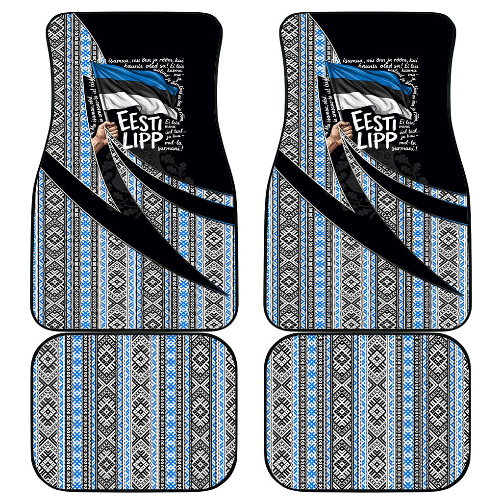Estonia June 4 1884 Eesti Lipp Car Mats Ethnic Traditional Folk Art Flag