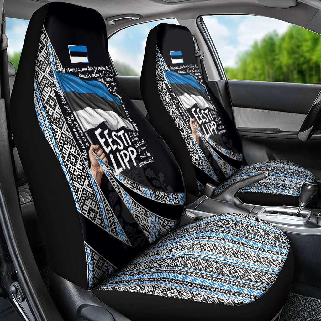 Estonia June 4 1884 Eesti Lipp Car Seat Cover Ethnic Traditional Folk Art Flag