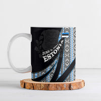 Estonia June 4 1884 Eesti Lipp Ceramic Mug Ethnic Traditional Folk Art Flag