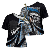 Estonia June 4 1884 Eesti Lipp Cross Shoulder Shirt Ethnic Traditional Folk Art Flag