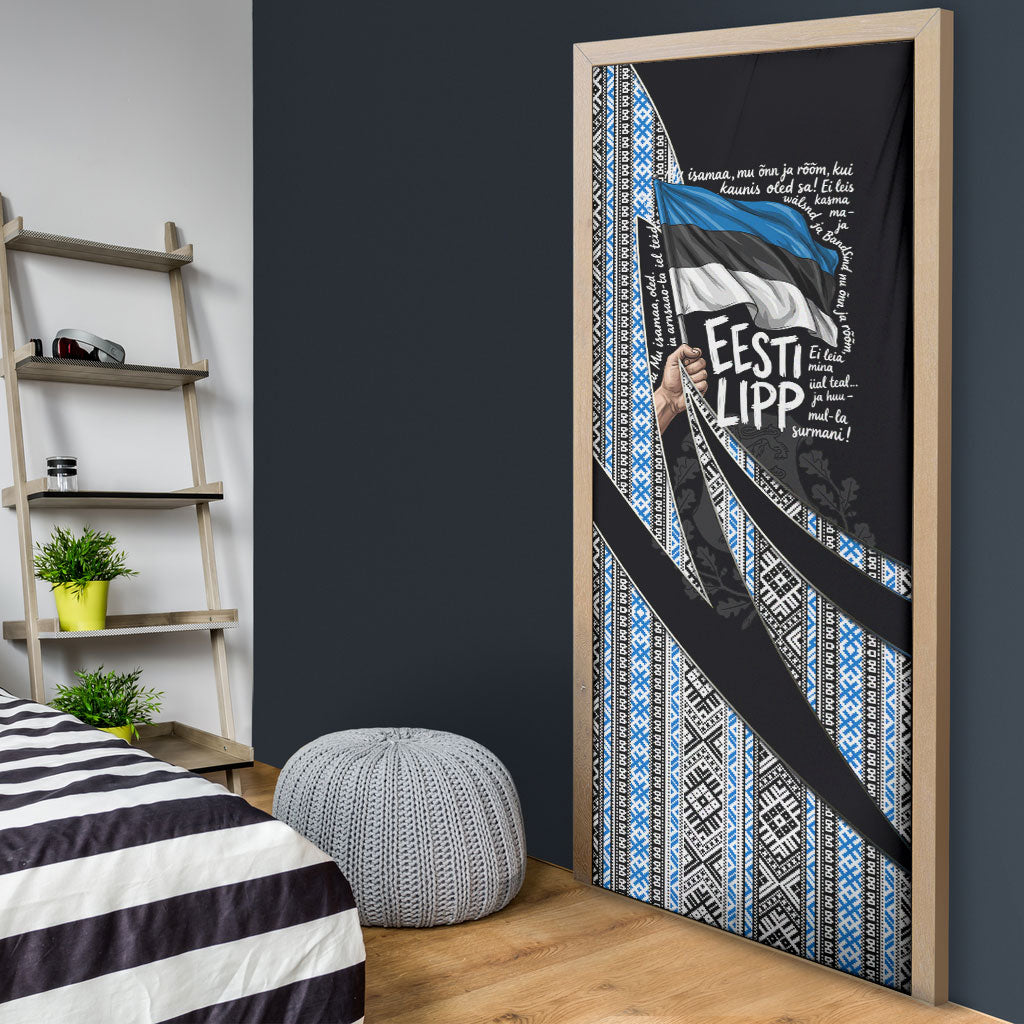 Estonia June 4 1884 Eesti Lipp Door Cover Ethnic Traditional Folk Art Flag