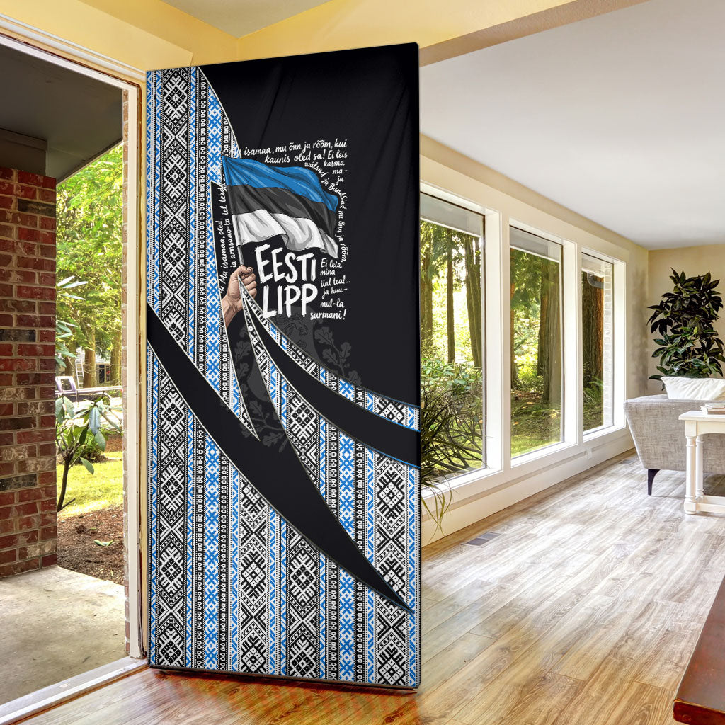 Estonia June 4 1884 Eesti Lipp Door Cover Ethnic Traditional Folk Art Flag