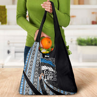 Estonia June 4 1884 Eesti Lipp Grocery Bag Ethnic Traditional Folk Art Flag