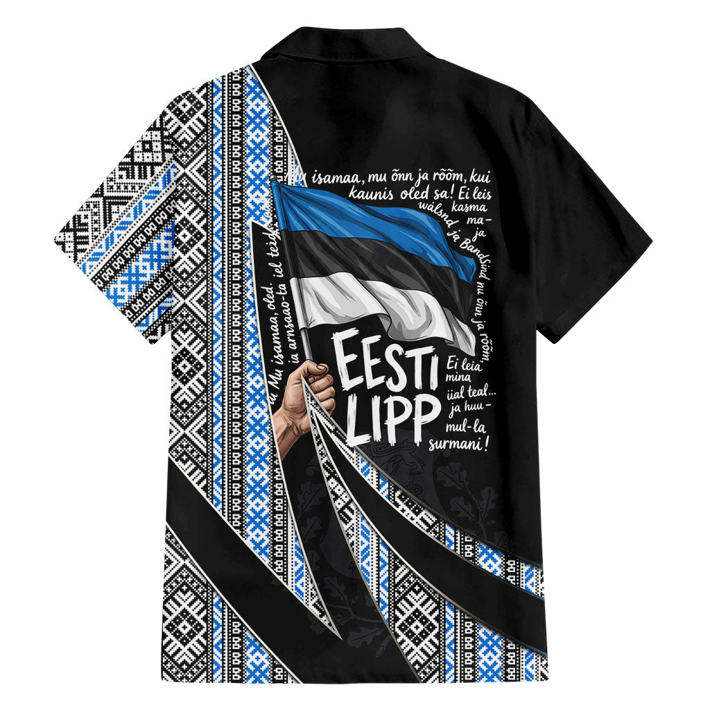 Estonia June 4 1884 Eesti Lipp Hawaiian Shirt Ethnic Traditional Folk Art Flag