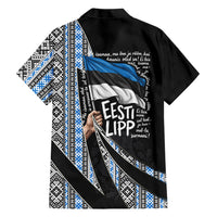 Estonia June 4 1884 Eesti Lipp Hawaiian Shirt Ethnic Traditional Folk Art Flag