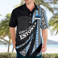 Estonia June 4 1884 Eesti Lipp Hawaiian Shirt Ethnic Traditional Folk Art Flag