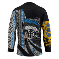 Estonia June 4 1884 Eesti Lipp Hockey Jersey Ethnic Traditional Folk Art Flag