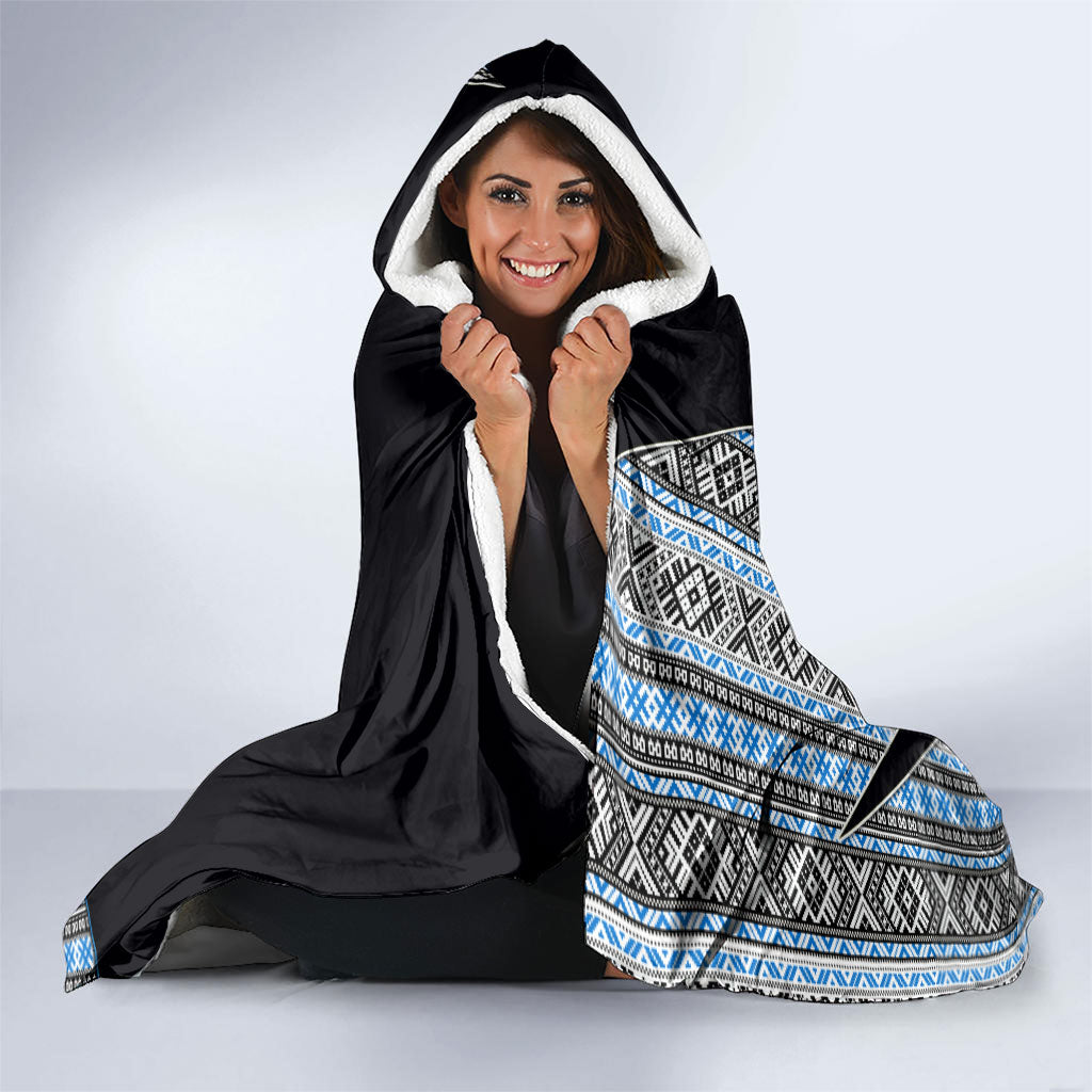 Estonia June 4 1884 Eesti Lipp Hooded Blanket Ethnic Traditional Folk Art Flag