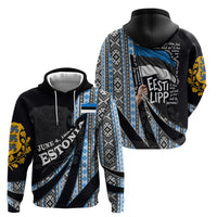 Estonia June 4 1884 Eesti Lipp Hoodie Ethnic Traditional Folk Art Flag