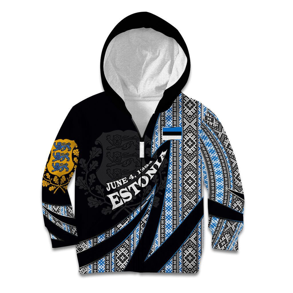 Estonia June 4 1884 Eesti Lipp Kid Hoodie Ethnic Traditional Folk Art Flag