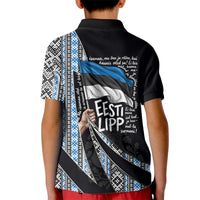 Estonia June 4 1884 Eesti Lipp Kid Polo Shirt Ethnic Traditional Folk Art Flag