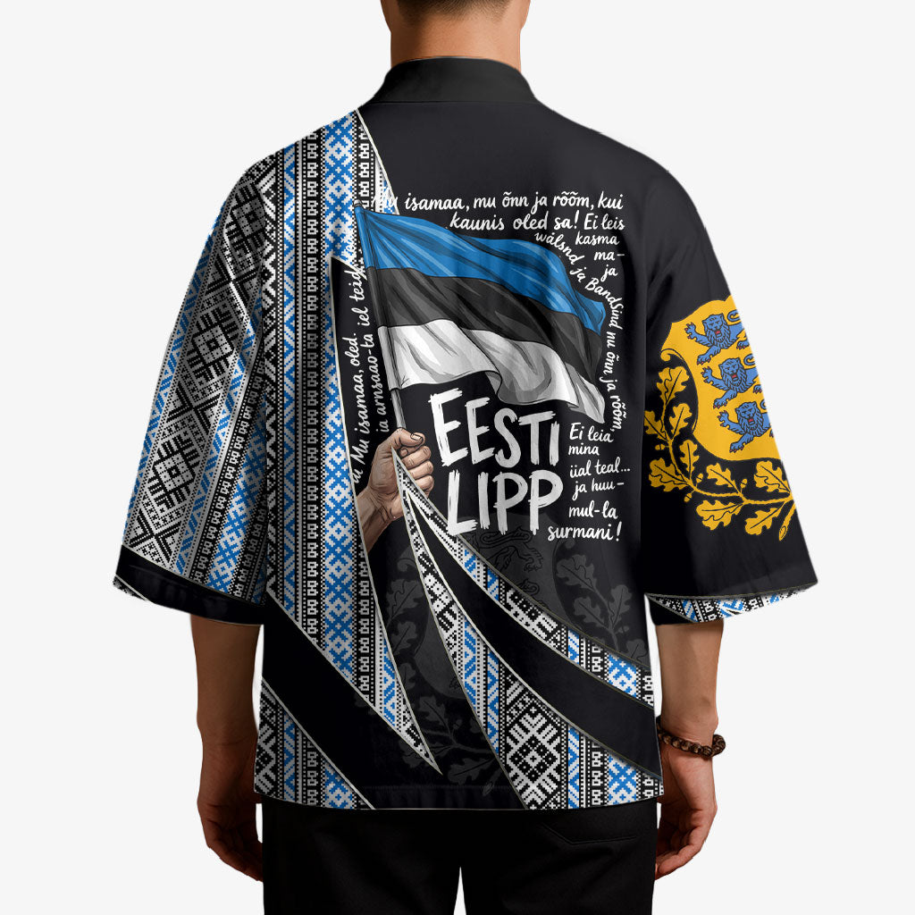 Estonia June 4 1884 Eesti Lipp Kimono Ethnic Traditional Folk Art Flag