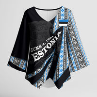 Estonia June 4 1884 Eesti Lipp Kimono Sleeve Blouse Ethnic Traditional Folk Art Flag